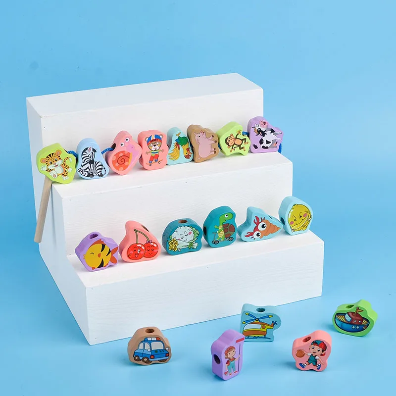 Игрушка Woo Деревянные игрушки для девочек и мальчиков фигурки животных фрукты из