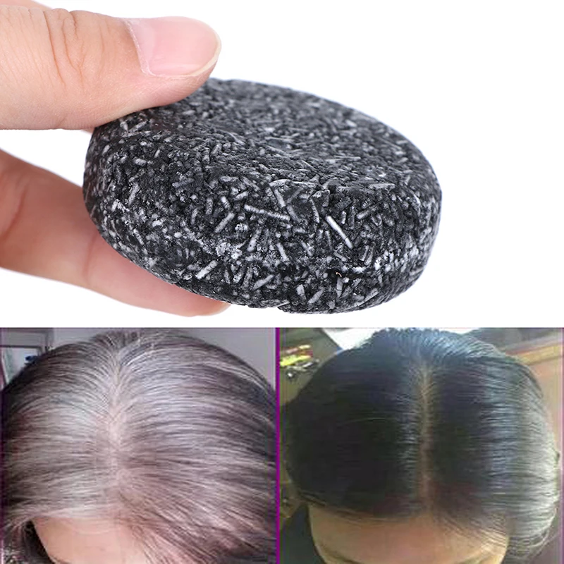 

Soap Hair Darkening Shampoo Bar Repair Gray White Hair Color Dye Face Hair Body Shampoo 55g Natural Organic Hair Conditioner