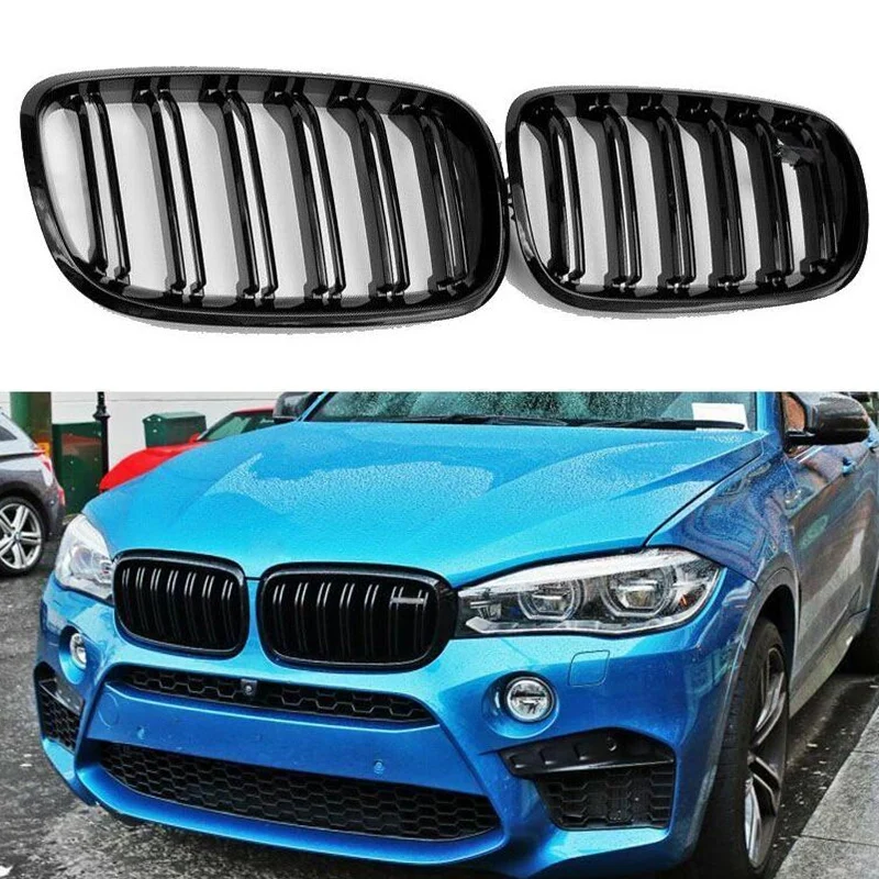 Глянец яркий черный Автомобильный передний бампер линия почек гриль решетки для