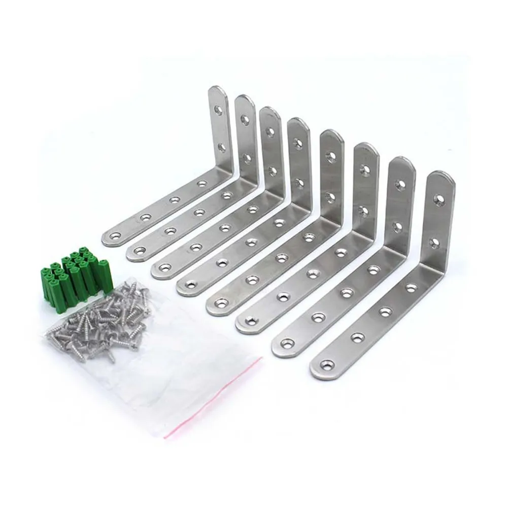 4/8 шт. держатель Г-образный кронштейн настенный полки Нержавеющая сталь