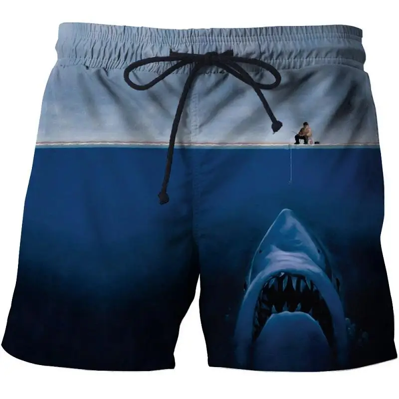 

Swim shorts swim pants beach board 3d printed fish swim shorts quick dry pants swimsuit men's casual running shorts