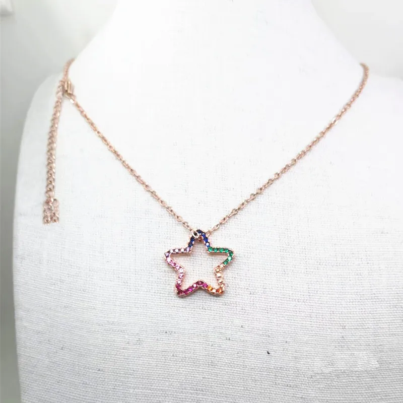 Лидер продаж модное женское ожерелье золотого и розового цвета из нержавеющей