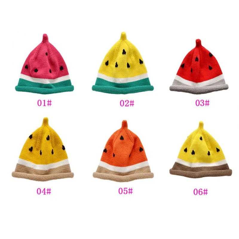 Милая Детская арбузная шляпа зимняя теплая шапка детская вязаная Czapka Zimowa | одежда