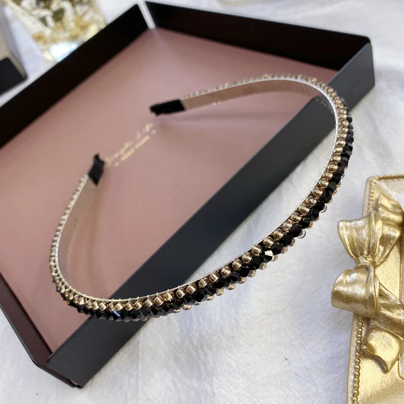 

Women Girls Crystal Beads Braided Hairband Headband Adult Hair Accessories