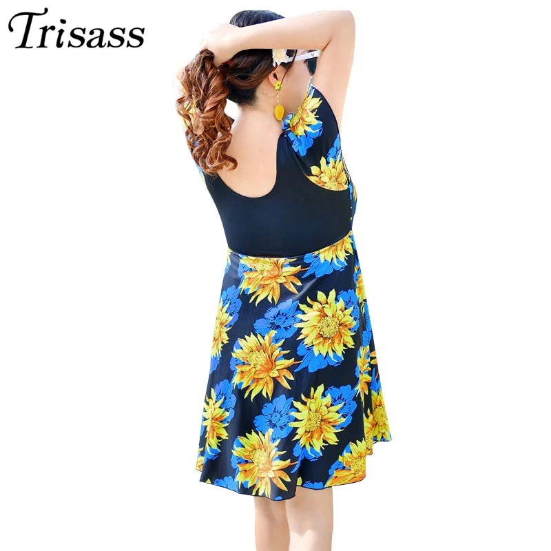 Trisass матери Одна деталь купальник размера плюс Для женщин юбка купальники 3XL 7XL 110