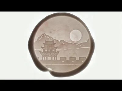 

Машина с узором Луны, специальная форма, восковая печать, печать, лаковая печать, свадебная открытка, восковая печать