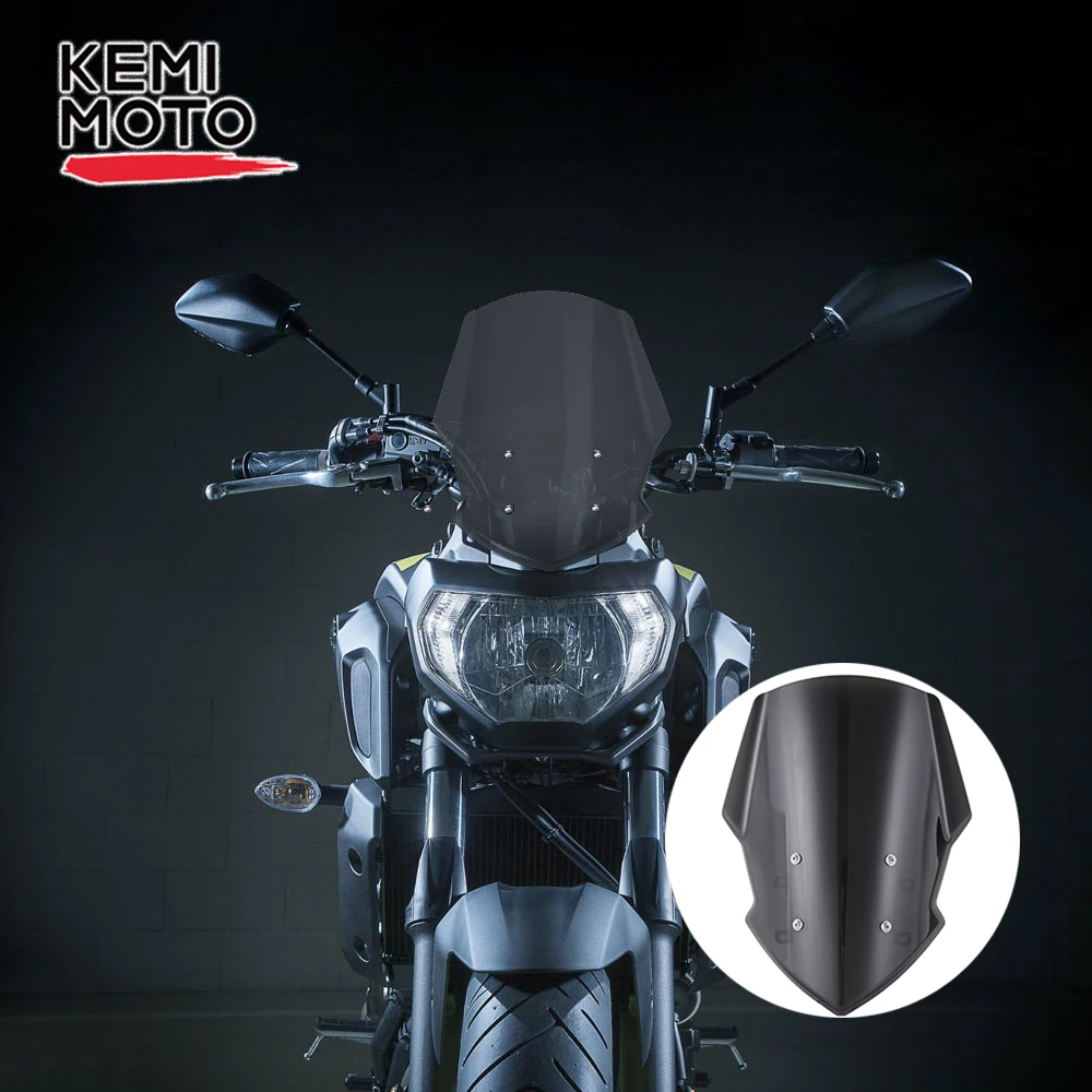 Parabris MT07 ветровое стекло для YAMAHA MT07 MT-07 FZ-07 аксессуары для мотоциклов ветровые дефлекторы