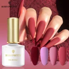 BORN PRETTY 6 мл гель для ногтей матовый красный фиолетовый цвет Полупостоянный Гель-лак для ногтей отмачиваемый гель УФ светодиодный гель для ногтей матовый верхний слой