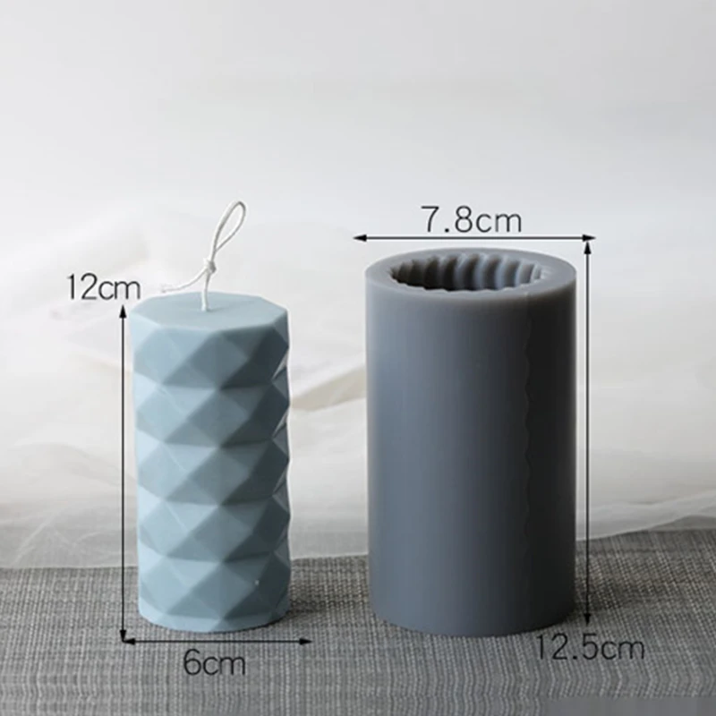 

3 type-water ripple/Geometry/diamond shaped aroma cylinder candle mold/ plaster mold /Diy candle mold candle craft