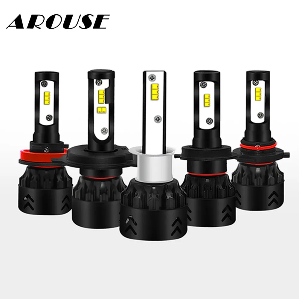 AROUSE H7 H1 H11 H8 9005 9006 COB ZES светодиодный лампы для передсветильник Фар H4
