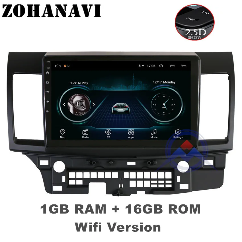 ZOHANAVI 2.5D Android 9,0 Автомобильный мультимедийный плеер для Mitsubishi Lancer EX EVO Lancer 10 2008- автомобильный Радио dvd gps навигация - Цвет: 1G 16G