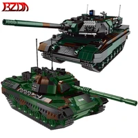 bzda ww2 military tank series leopard 2a6 main battle tank building blocks leopard 1 main battle tank model bricks toys for boys