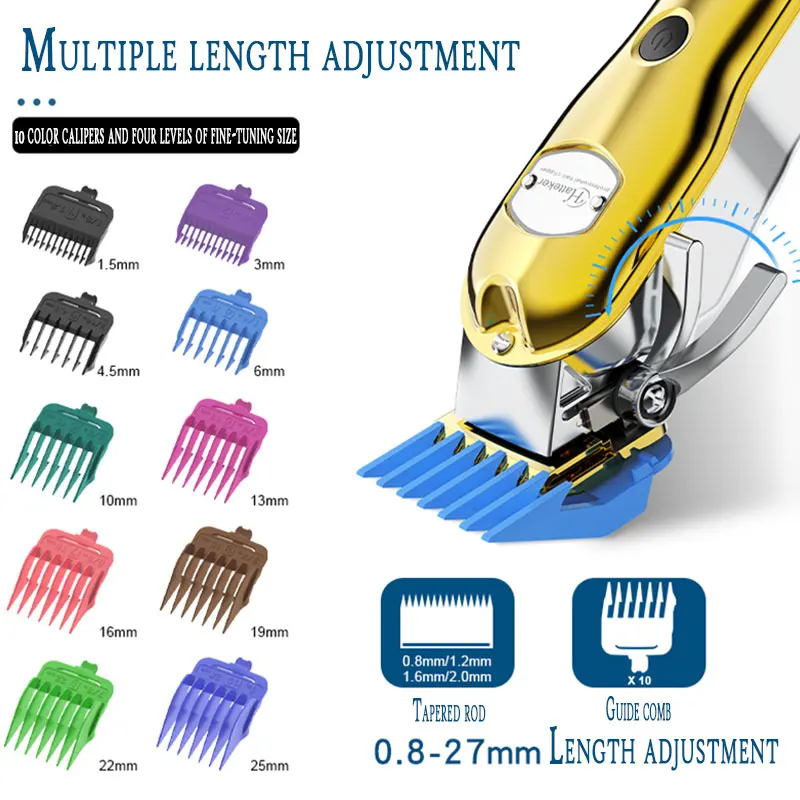 Профессиональный беспроводной триммер для волос IPX7 8 Вт Мощный Набор стрижки