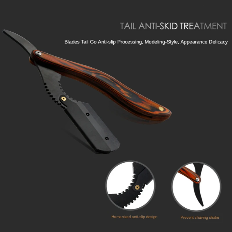 Ручной держатель для бритвы деревянная ручка бритва скребок из нержавеющей