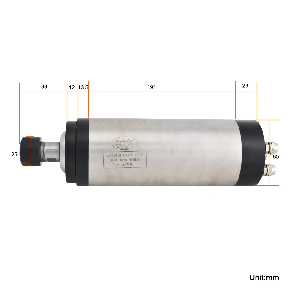 Daedalus CNC 80 мм/85 мм Шпиндельный двигатель 110 В/220 В/380 В шпиндель кВт с водяным