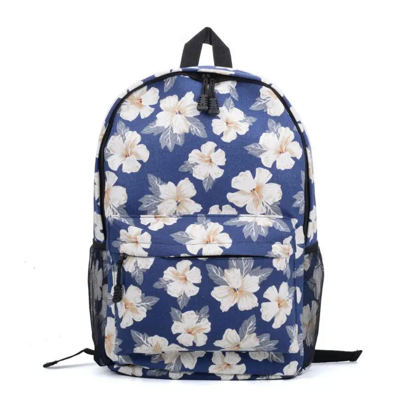 

New Women Canvas Backpacks Flower Printing School Bags for Teenagers Girls Big Cute Laptop Backpack Mochilas VK5210