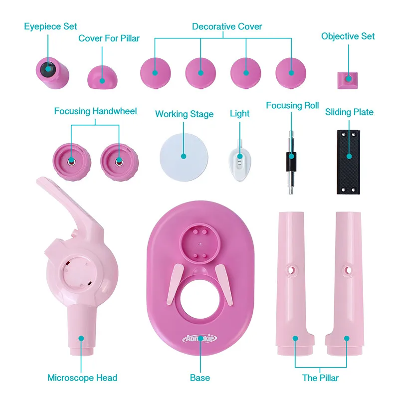 Микроскоп лабораторный набор светодиодный домашний научная школа