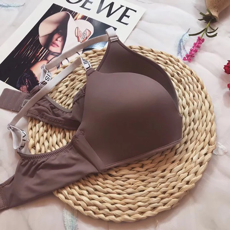 Женские бюстгальтеры PJhouse удобные Бюстгальтеры без косточек с буквенным принтом