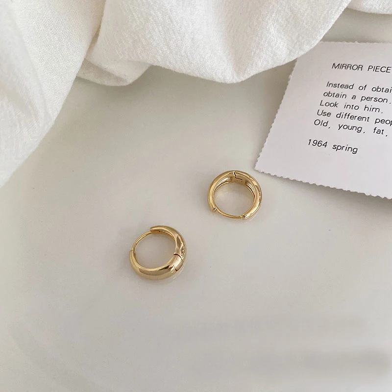 Серьги-гвоздики круглые металлические в стиле панк/хип-хоп | Украшения и