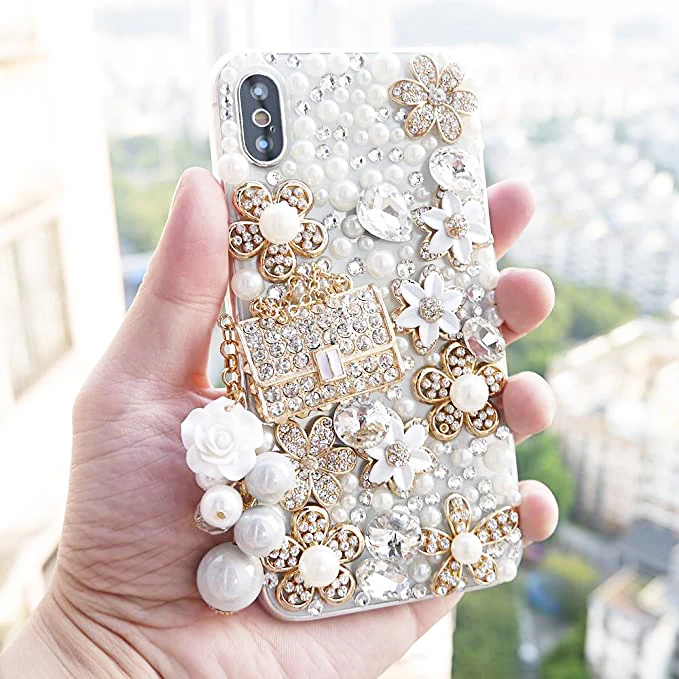 

Girls Style Pearl Phone Case for IPhone 11 12 Pro SE 2020 X XR XS Max 8 7 6 6s Plus Diamond Cover Luxury Capa 12 mini pro max
