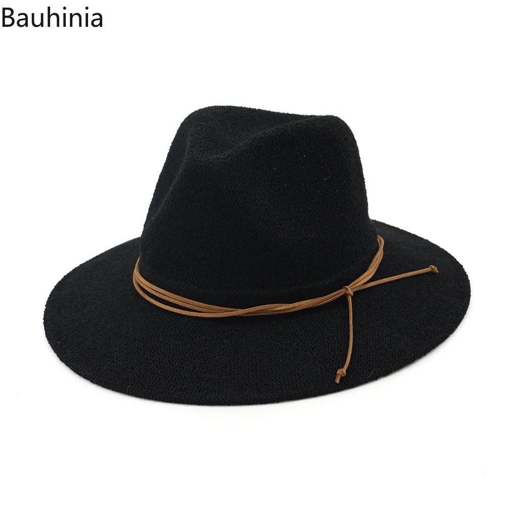 Bauhinia fedora Hat для Леди Весна Лето Осень Зима однотонные кепки классические шапки