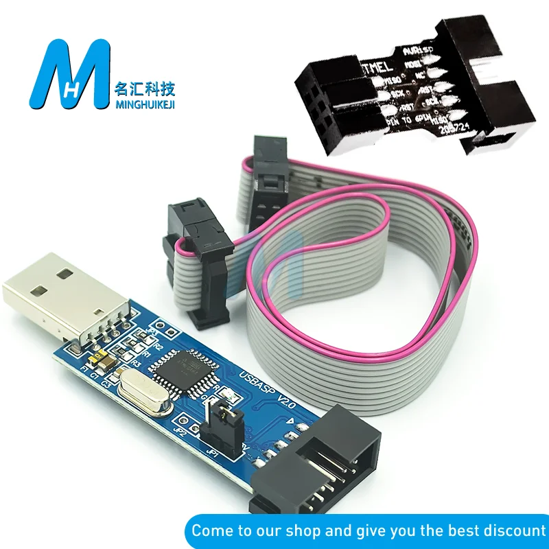 BTE13-006 official USBASP USBISP AVR Programmer USB ISP ASP ATMEGA8 ATMEGA128 Support Win7 64 | Электронные компоненты и