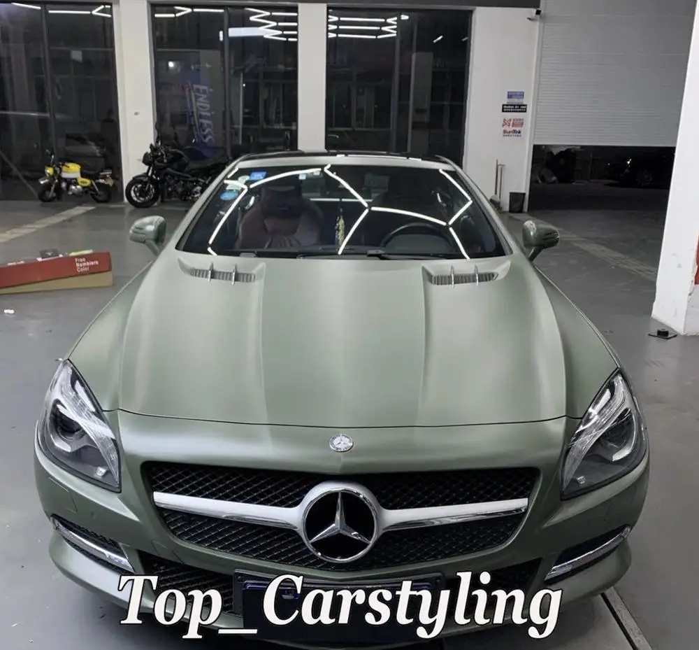 Премиум Ультра матовая Военная Зеленая виниловая пленка для автомобиля