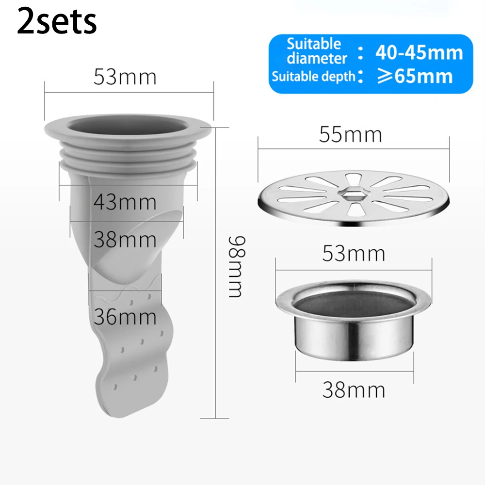 2 набора дезодорант силиконовый сердечник канализационная труба уплотнение