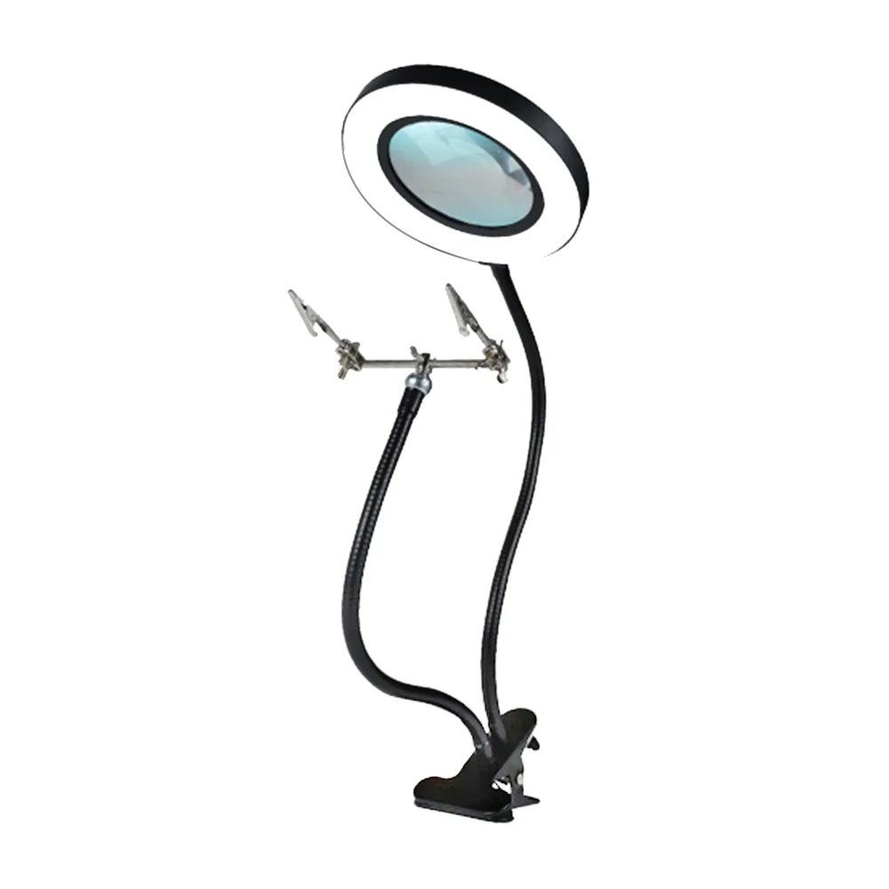 

10x Bench Magnifying Lamp with Clamp USB 72 LED Light 360° rotated for Student Eye Care Reading Makeup Illuminator Equipment