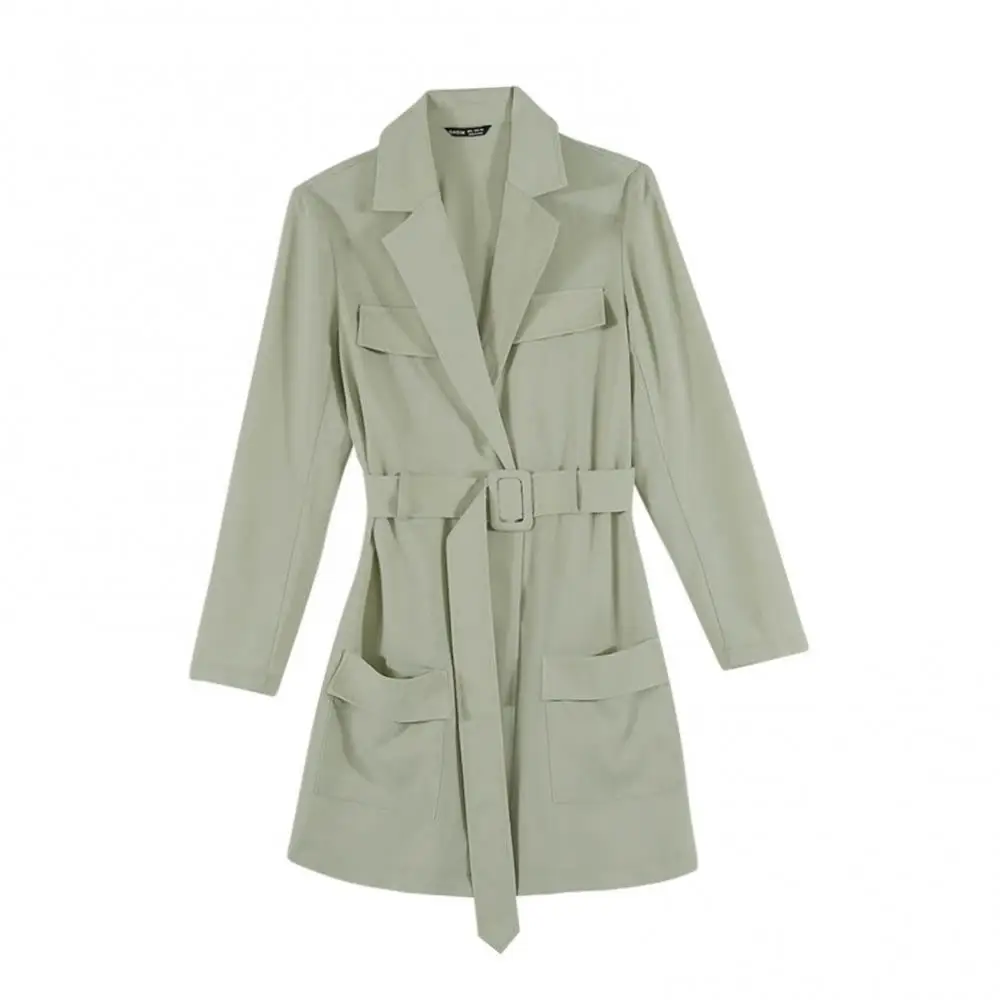

Autumn Jackets Women Fashion Polyester Solid Color V-neck Long Sleeve Casual Business Suits Office Lady Thin Coat Streetwear
