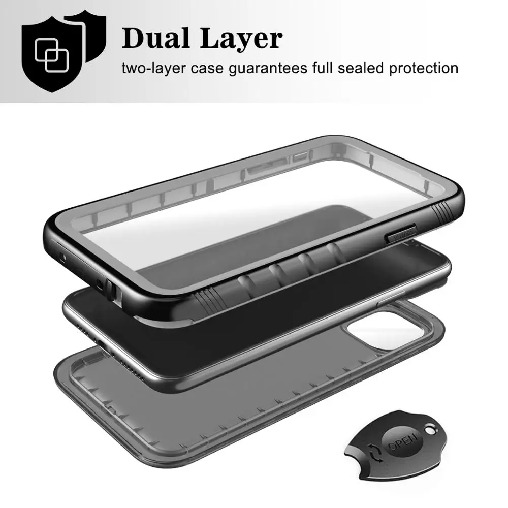 Водонепроницаемый Чехол IP68 для iPhone 11 11Pro Pro Max X XR 8 7 ударопрочный чехол плавания и