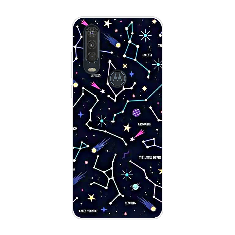 10 Для Motorola One Action чехол 6,3 ''мультяшная мягкая ТПУ Силиконовая задняя крышка для MOTO One Action OneAction чехол для телефона funda One Vision - Цвет: 10