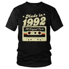 Сделано в 1992 футболка пальта повседнвеная хлопковые футболки с коротким рукавом 29 лет 29th на день рождения Футболка идея подарка для одежды