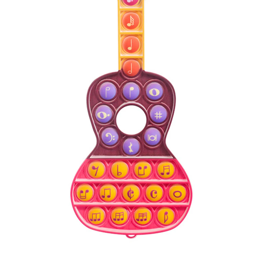 

Children's Toys Push Bubbles Guitar Silicone Push Pop Bubble Sensory Fidget Toys Autism Stress Reliever Desktop educational toys