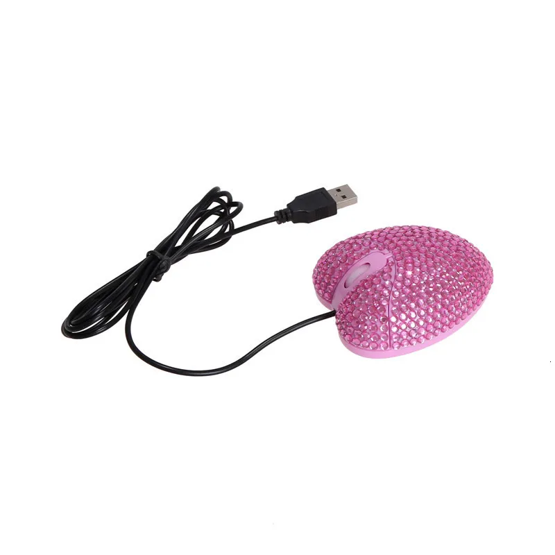 CHYI, Милая мини-мышь с розовым сердцем и бриллиантами для Gilr, подарок, USB, оптическая проводная мышь, 1000 dpi, 3D, компьютерная, офисная, для ноутбука