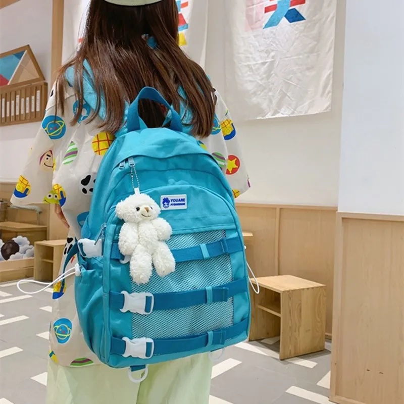 Новая модная школьная сумка для женщин, корейский ученик старшей школы, вместительная Повседневная сумка для инструментов в стиле Харадзюк...