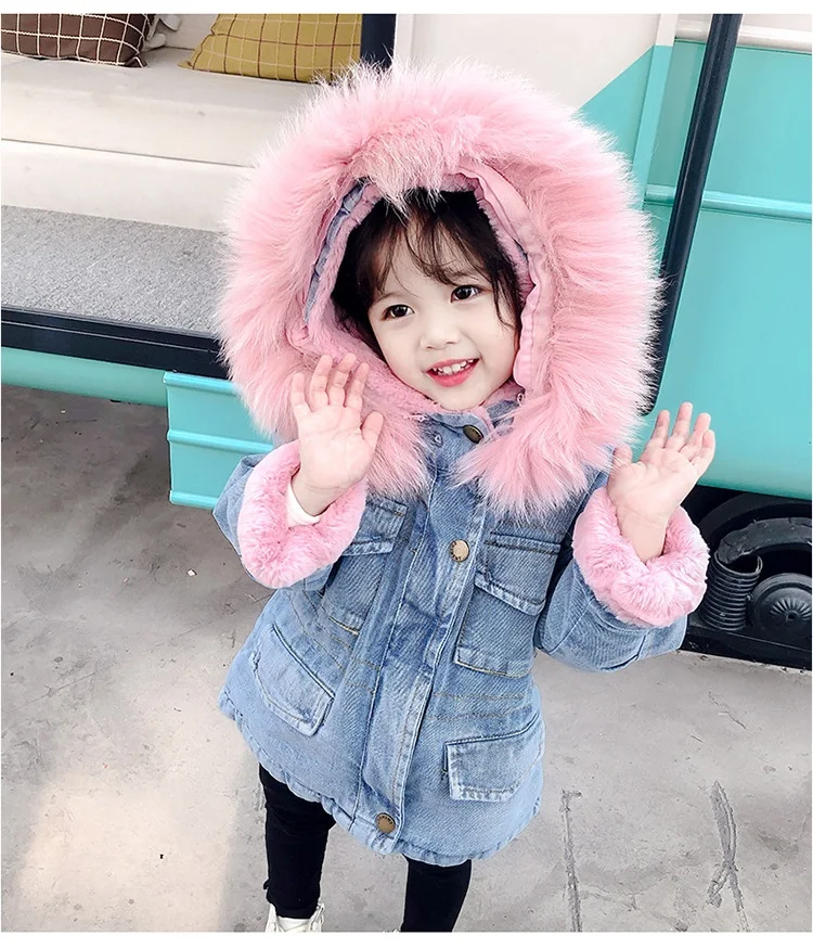 Взрывные модели зимней одежды Ковбойское пальто с меховым воротником для