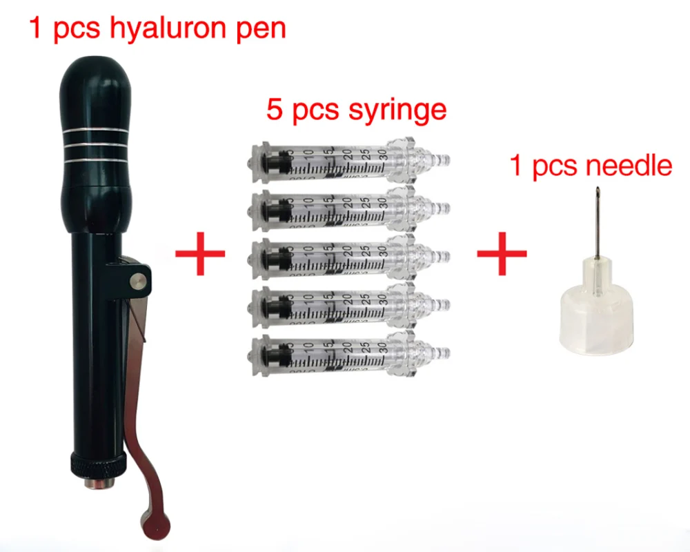Цветной Гиалуроновый шприц-конвертер для ухода за кожей один набор гиалуроновая