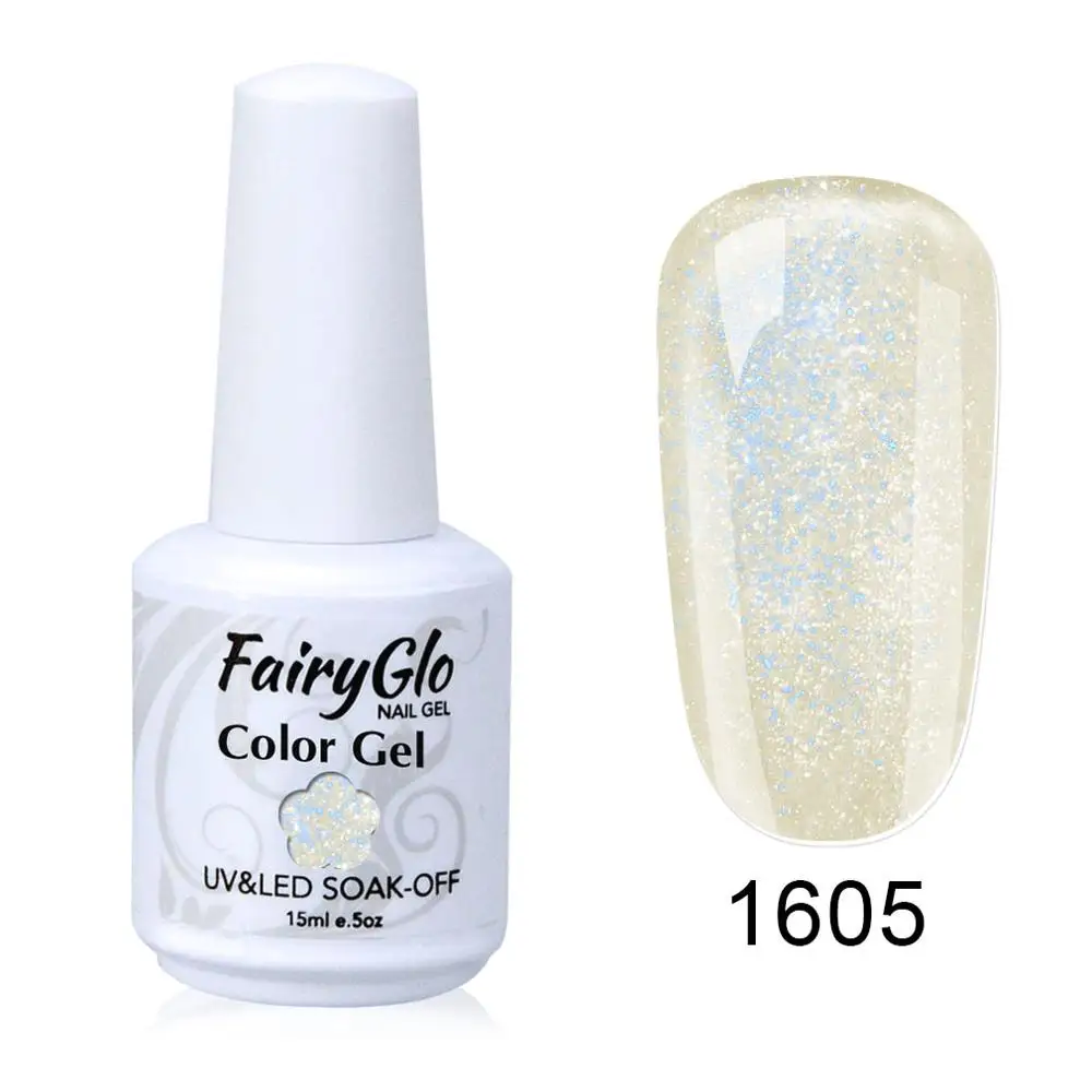 FairyGlo 15 мл Блестящий Гель лак Полупостоянный гибридные Лаки отмачиваемый