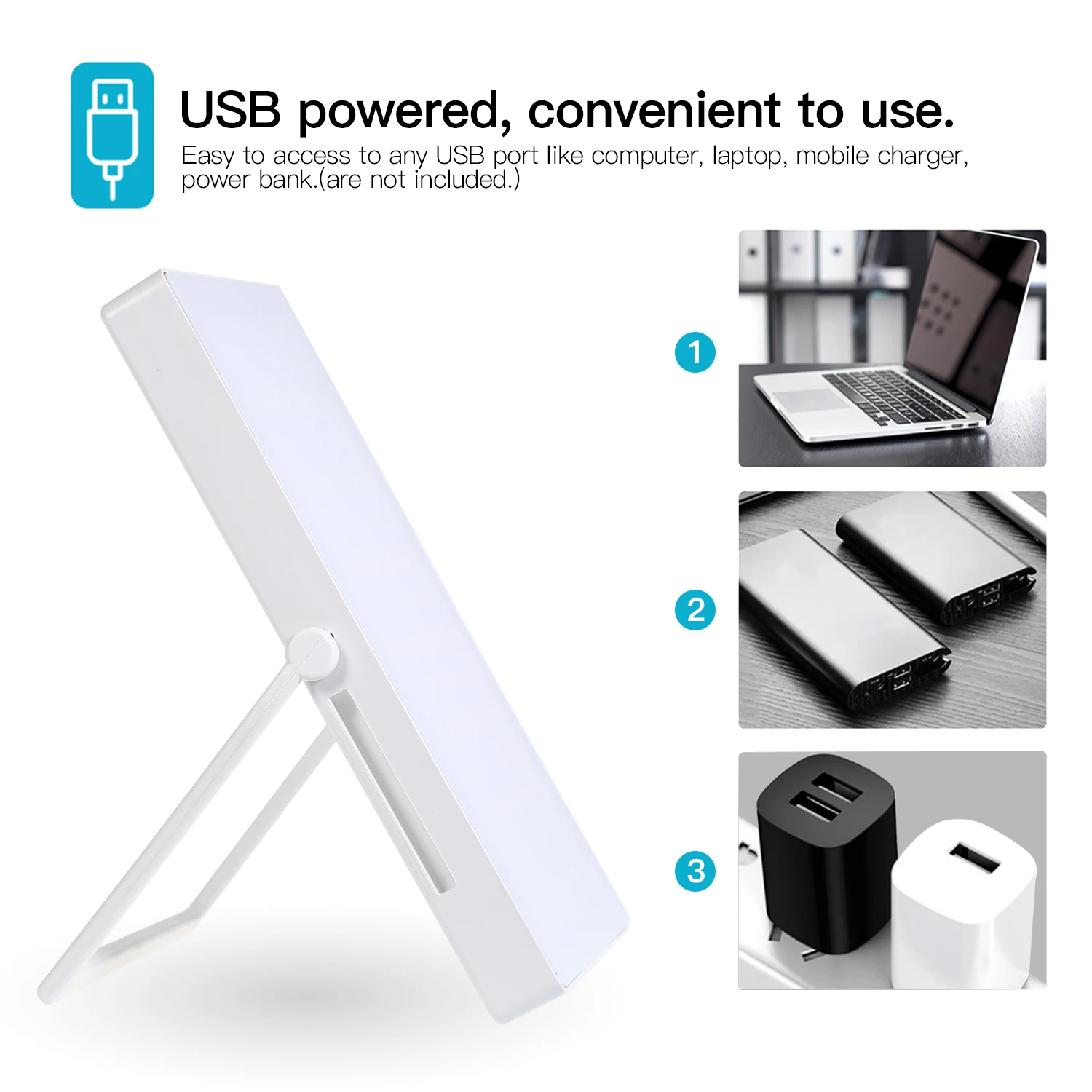 Портативный светодиодный светильник с защитой от УФ лучей 5000 35000 Люкс|Ночники| |