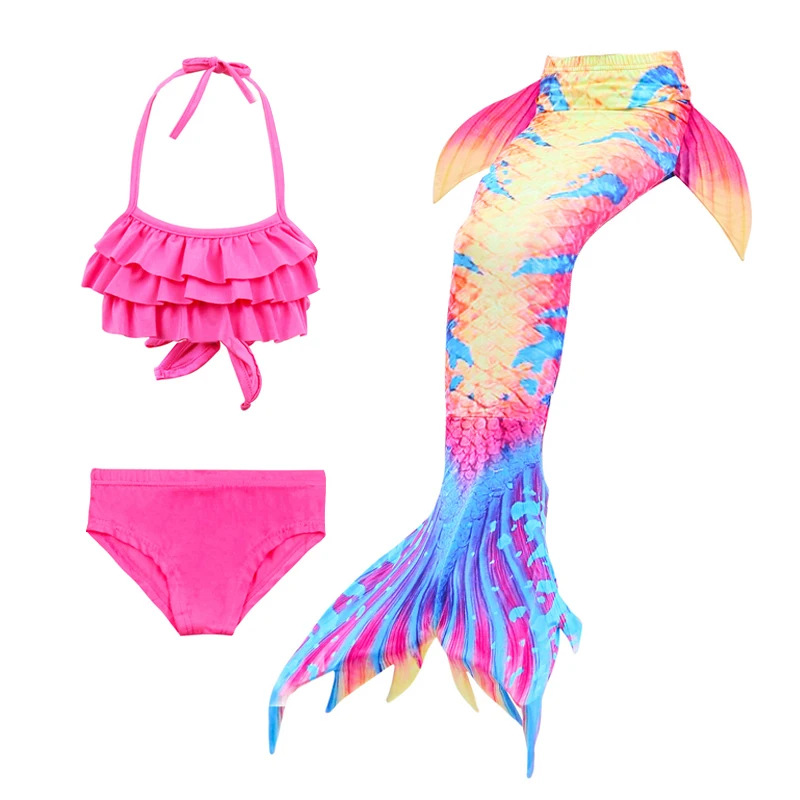 Купальник бикини русалка для девочек Детский комплект плавания купальный костюм