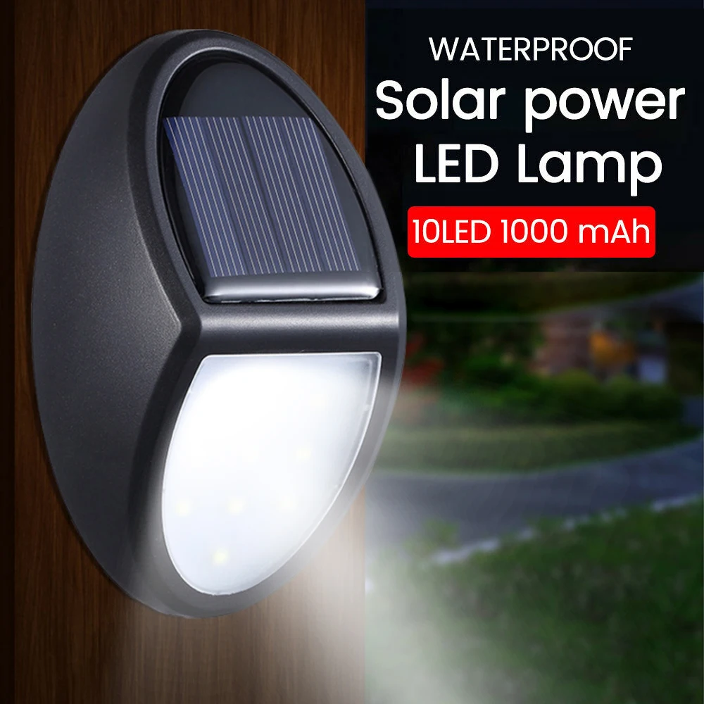 

10LED Solar Powered LED Wall Lamp Waterproof Sensor Solar Light for Garden Decoration Outdoor Path Lamp