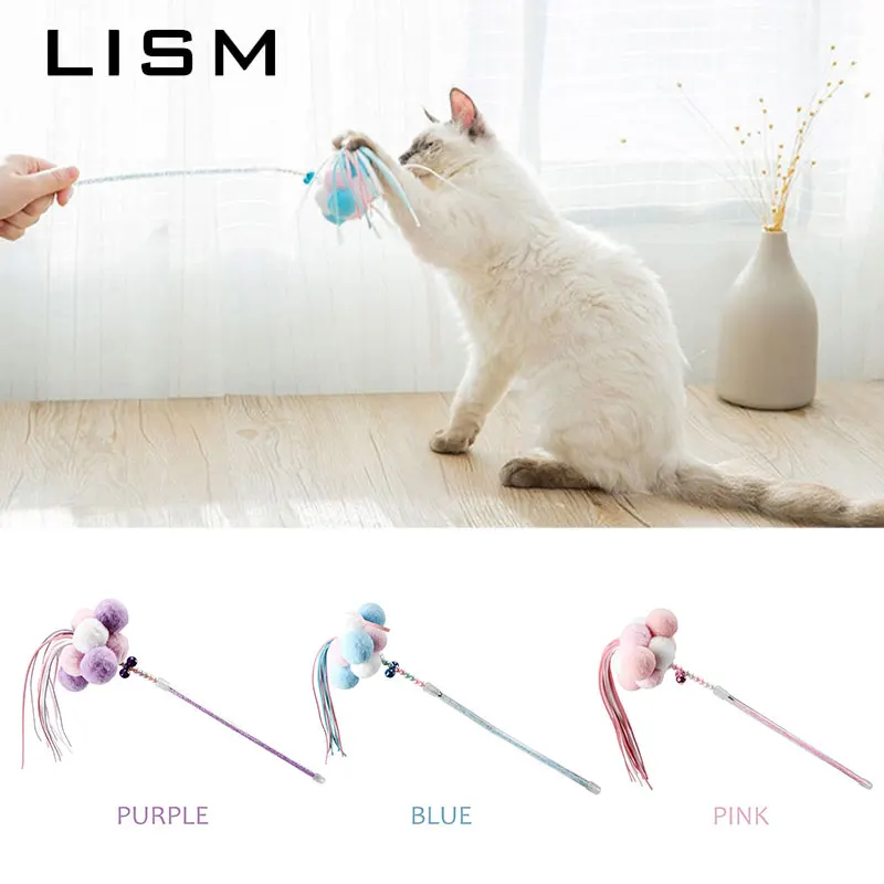 Премиум игрушки для домашних животных кошки интерактивные красочные перья