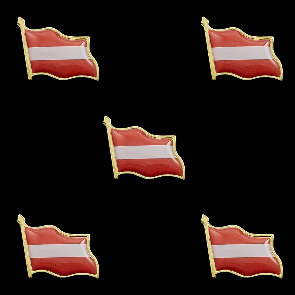 

5PCS Austria Flags Friendship Courtesy Epoxy Lapel Pin Badge Brooch