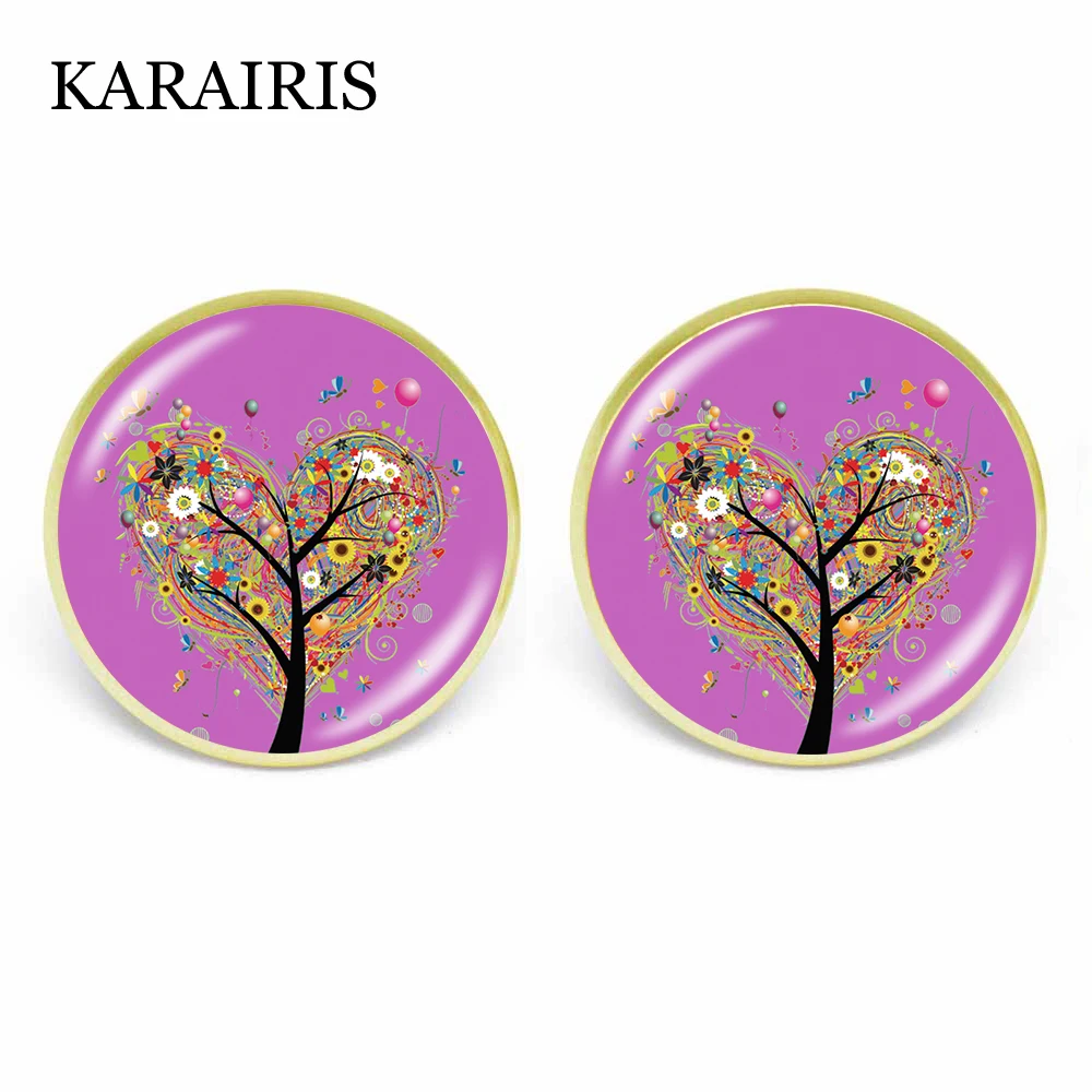 KARAIRIS ювелирные изделия ручной работы цветок искусство рисунок из стекла серьги