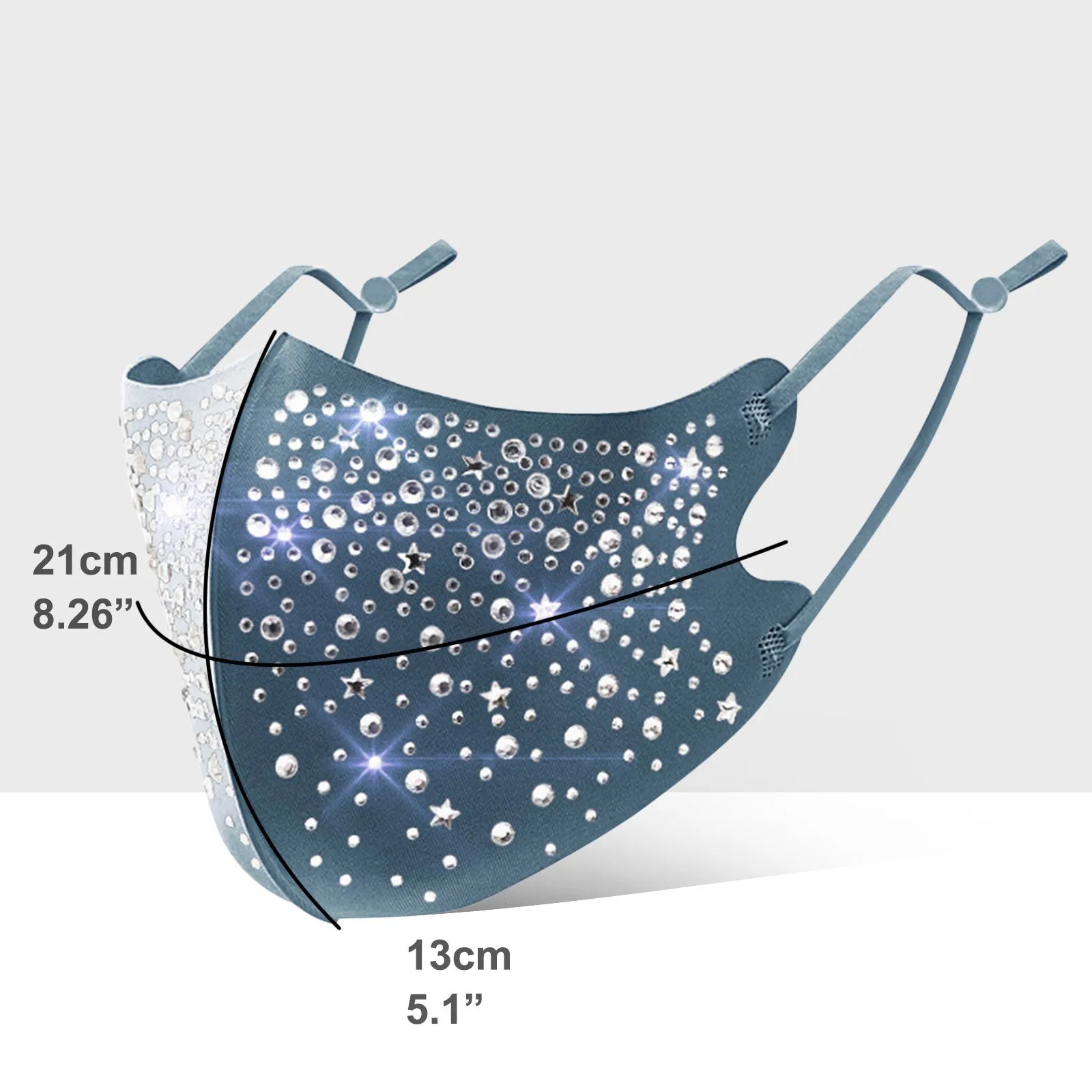 1 шт. маска для лица с кристаллами | Тематическая одежда и униформа