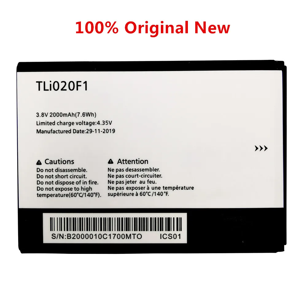 

New 2000mAh TLi020F1 Lithium Battery For Alcatel U5 5044D 5044Y 5044I 5044T 5047D 5047Y 4047D Mobile Phone Batteries