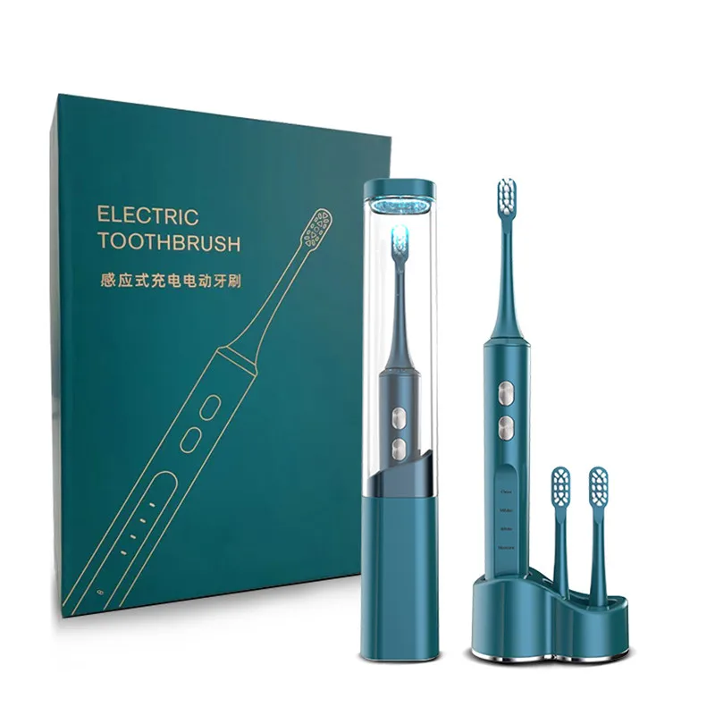 

UV 360° Disinfection Cup Sonic Electric Toothbrush with Adult Brush 4 Mode Sonic Toothbrush Charging IPX7 Tooth Brushes