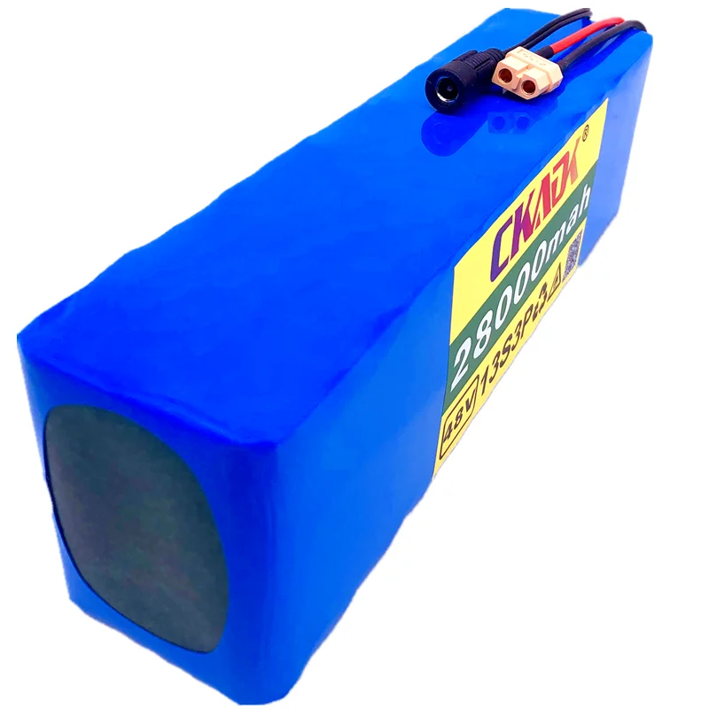 

CKADK 48V battery 13s3p 28000mAh battery pack 1000W high power battery Ebike electric bicycle BMS with xt60 plug +charger