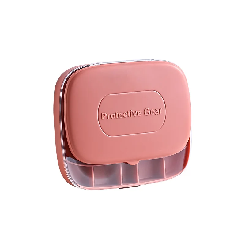 

Mini Masks Storage Case Portable Storage Bag Organizer Transparent Double Pill Organizer Box